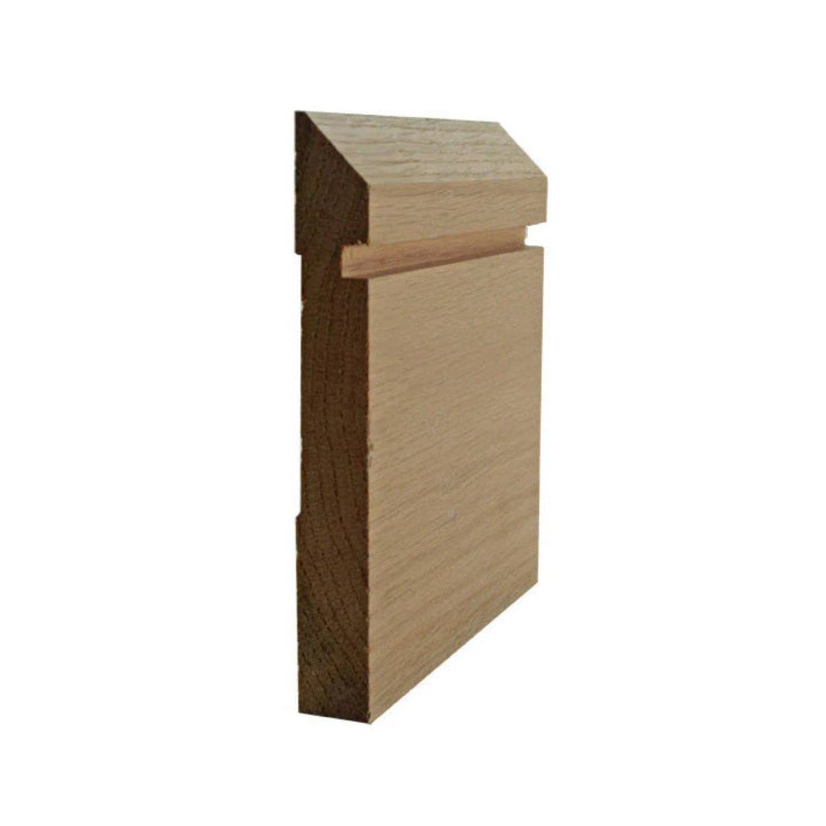 Red Oak Beveled Grooved Baseboard Trim Moulding EWBB20-R