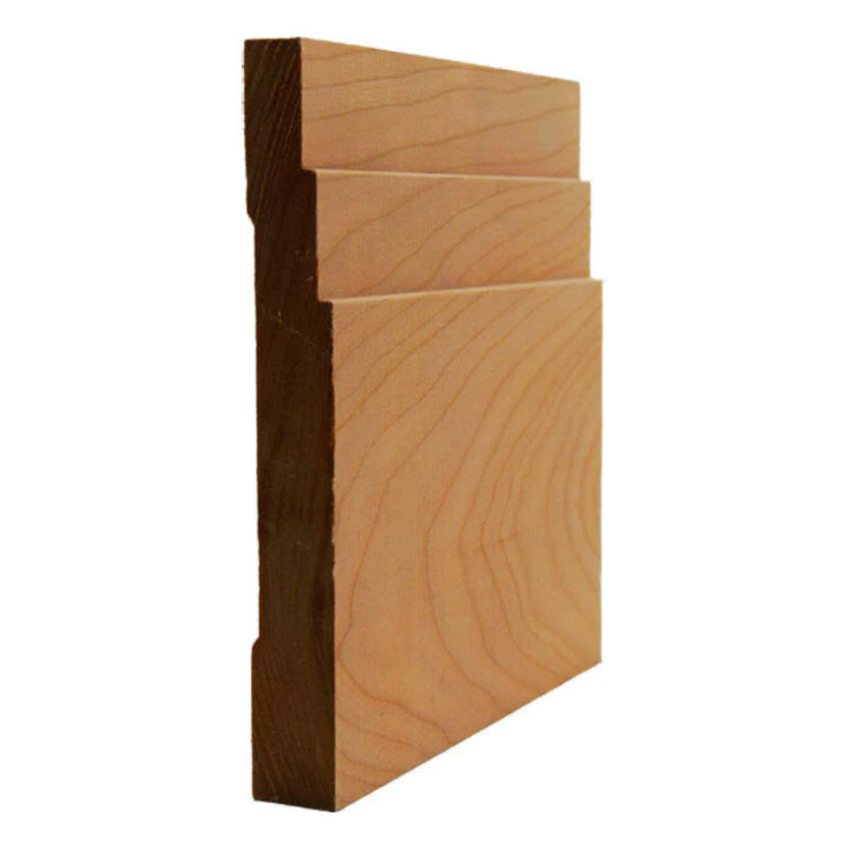 Cherry Stepped Contemporary Baseboard Molding Trim EWBB29-C