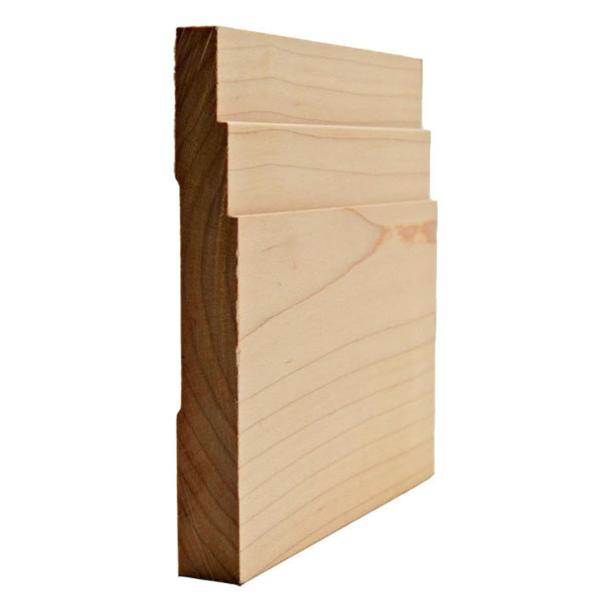 Maple Stepped Contemporary Baseboard Molding Trim EWBB29-M