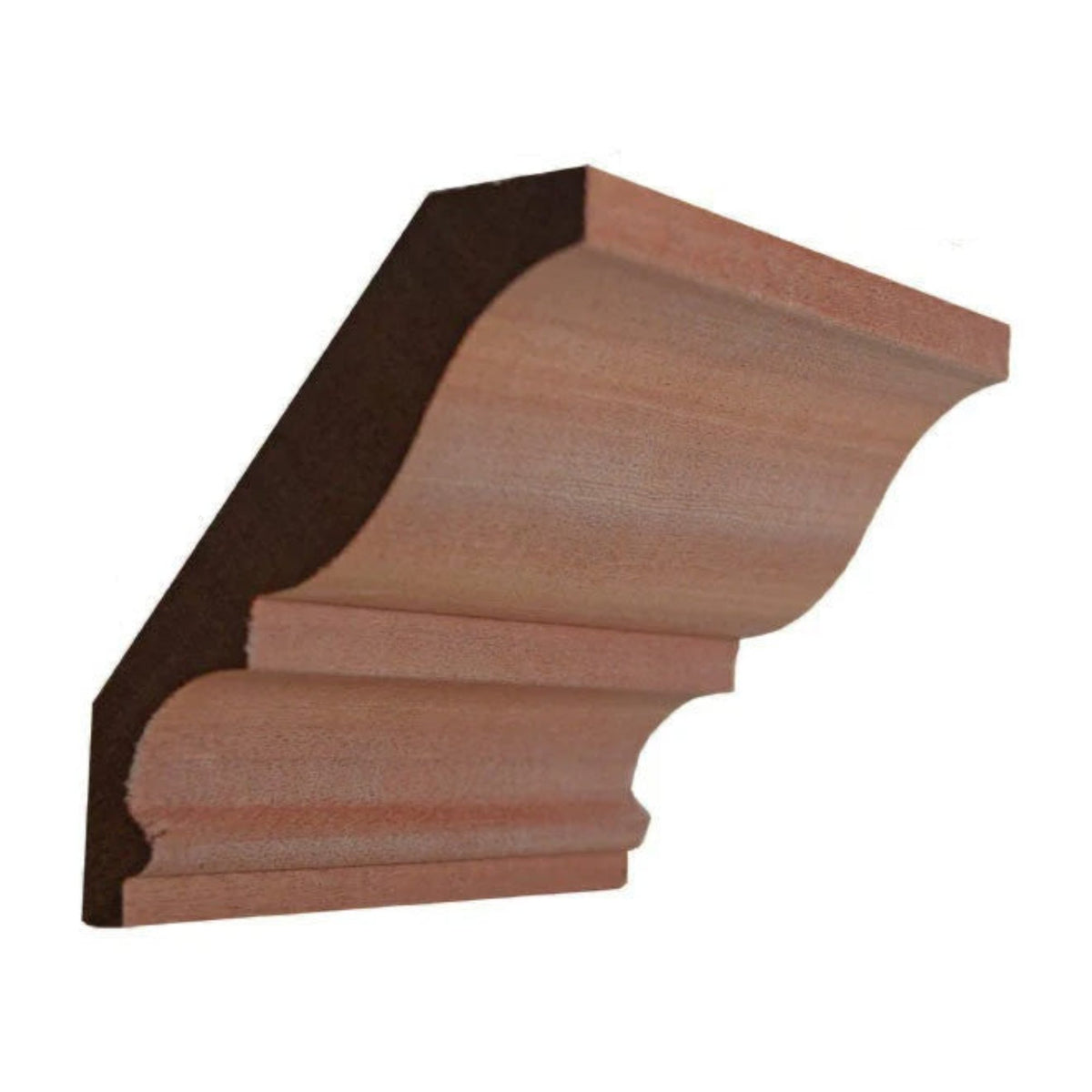 Sapele Mahogany Traditional Crown Moulding Trim EWCR18-S