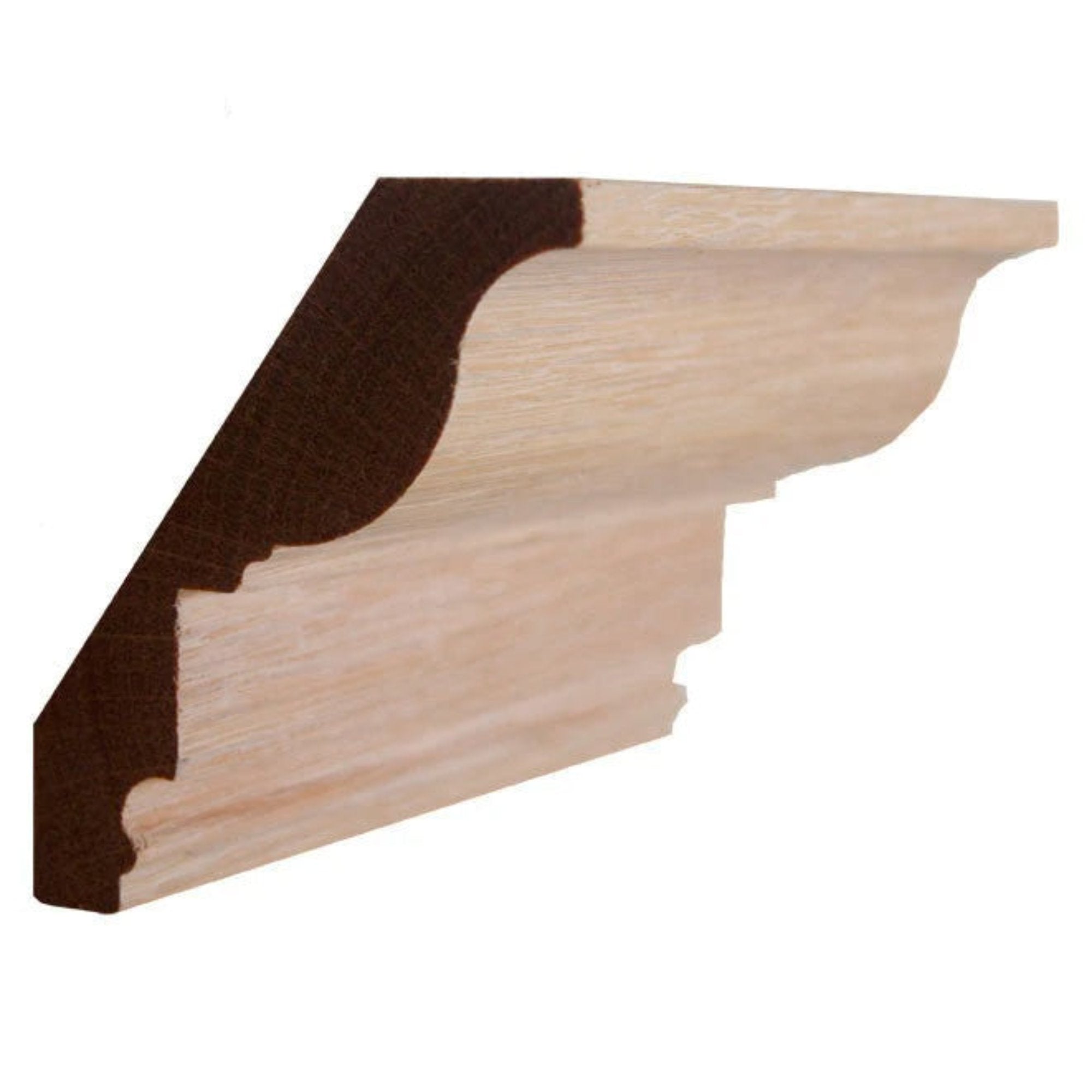 Colonial Crown Unfinished Hardwood Molding - 3/4" X 4", 94" Length, Cherry, 3" Wall Height