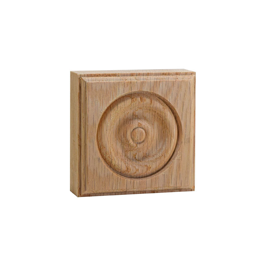 Hardwood Casing Corner Rosette Block 1 inch x 3 inch Square EWAP30