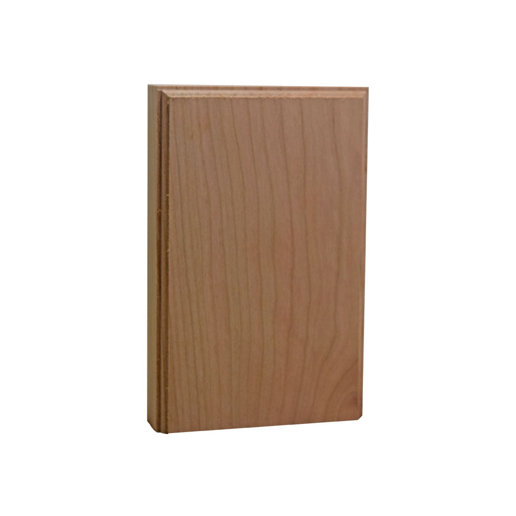 Plinth Block 1 inch x 4 Inch Hardwood Base &amp; Casing Block 6 Inch Tall EWAP46