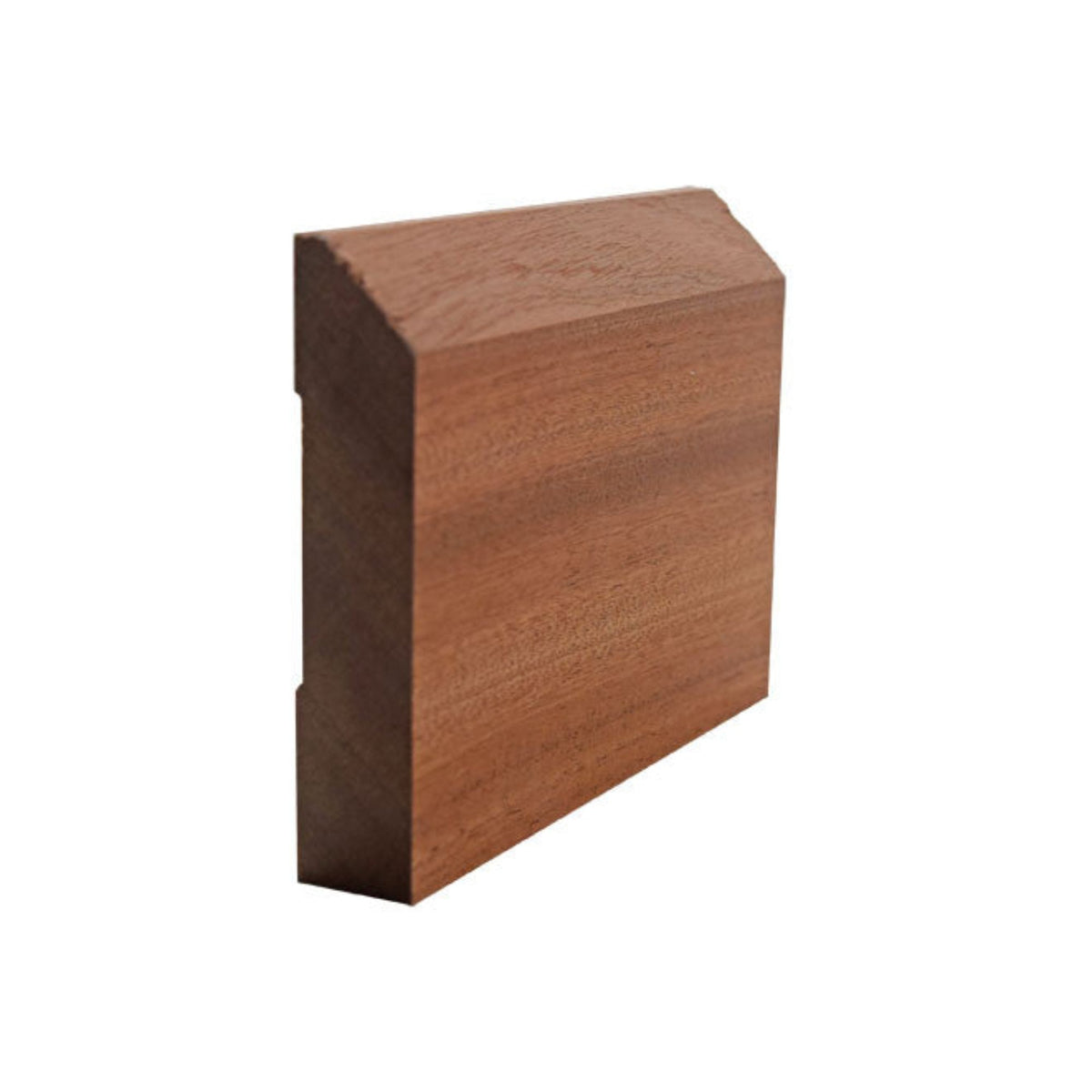 Sapele Mahogany Beveled Edge Baseboard Trim EWBB14-S