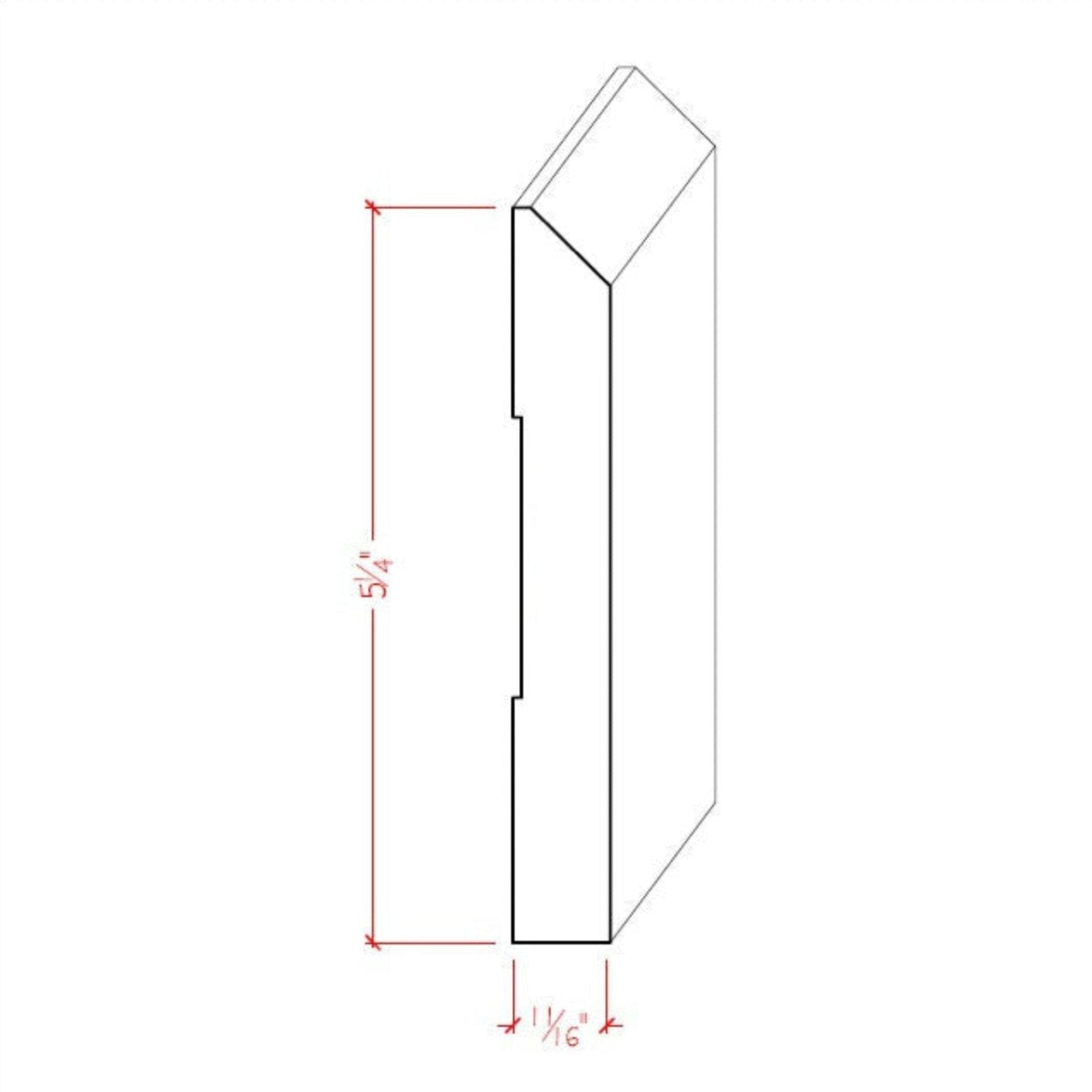 Poplar Beveled Edge Baseboard Trim EWBB15-P