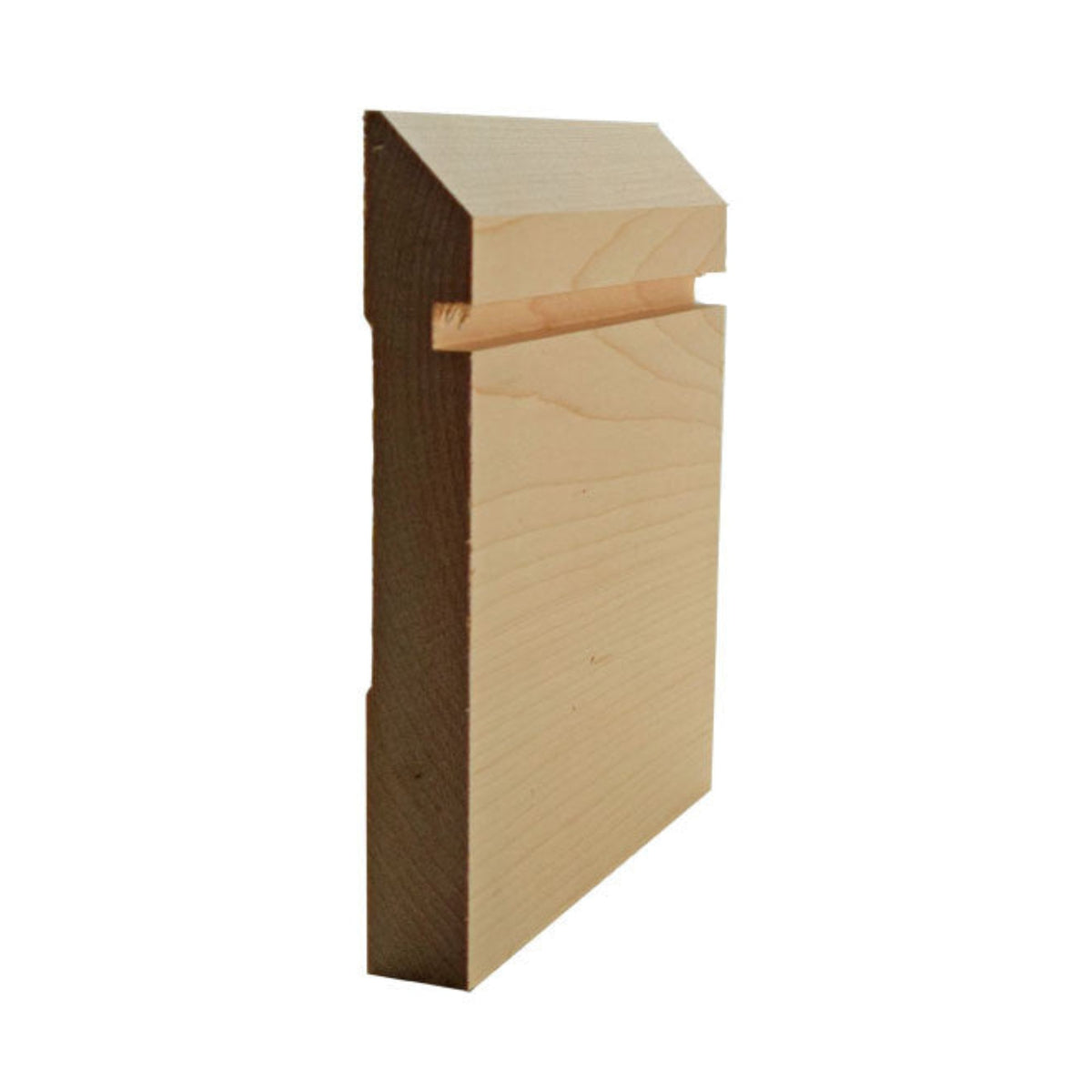 Maple Beveled Grooved Baseboard Trim Moulding EWBB20-M