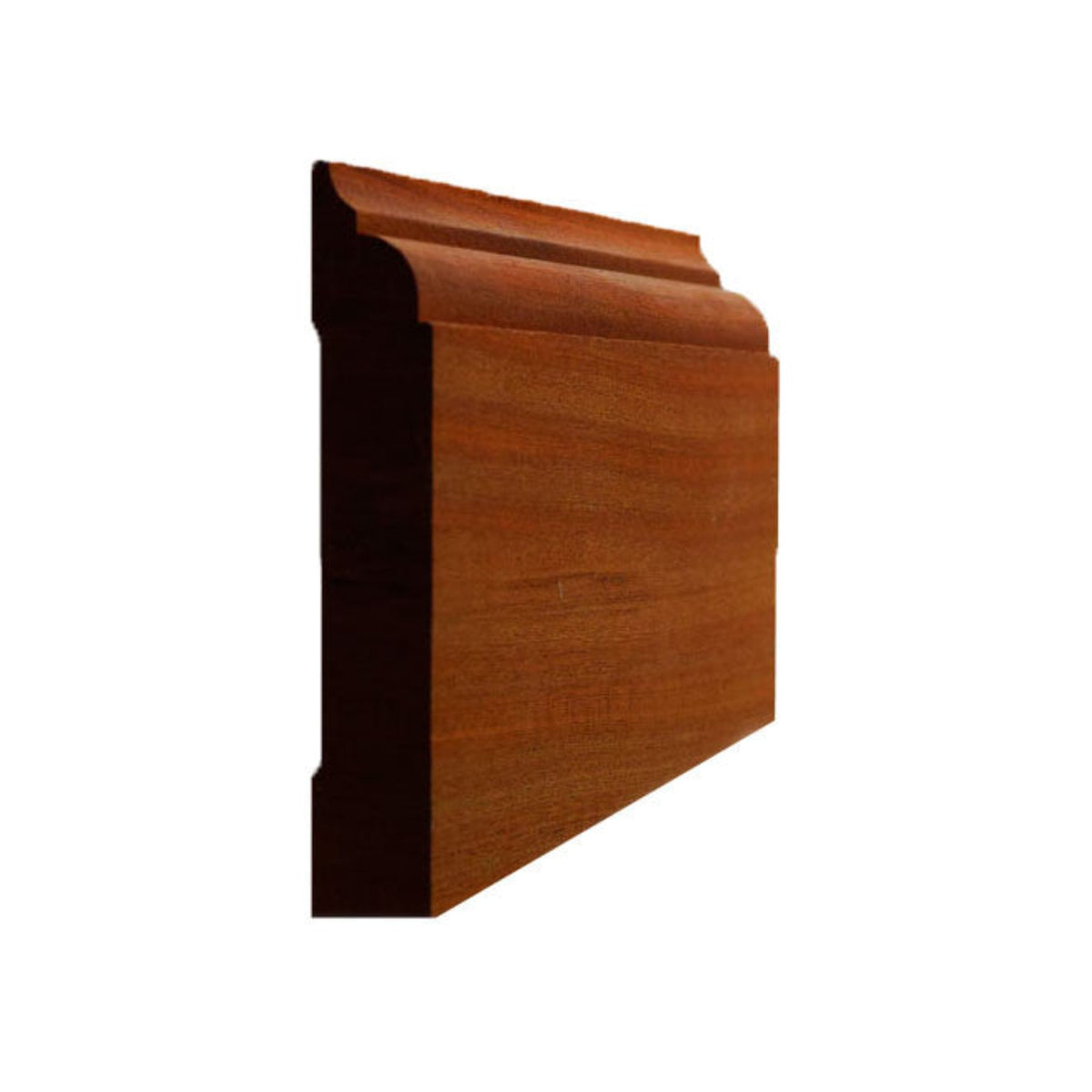 Sapele Mahogany Nose and Cove Baseboard Trim Moulding EWBB22-S