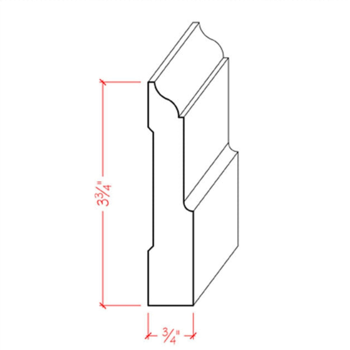 BaseBoard Trim EWBB31 Line Drawing
