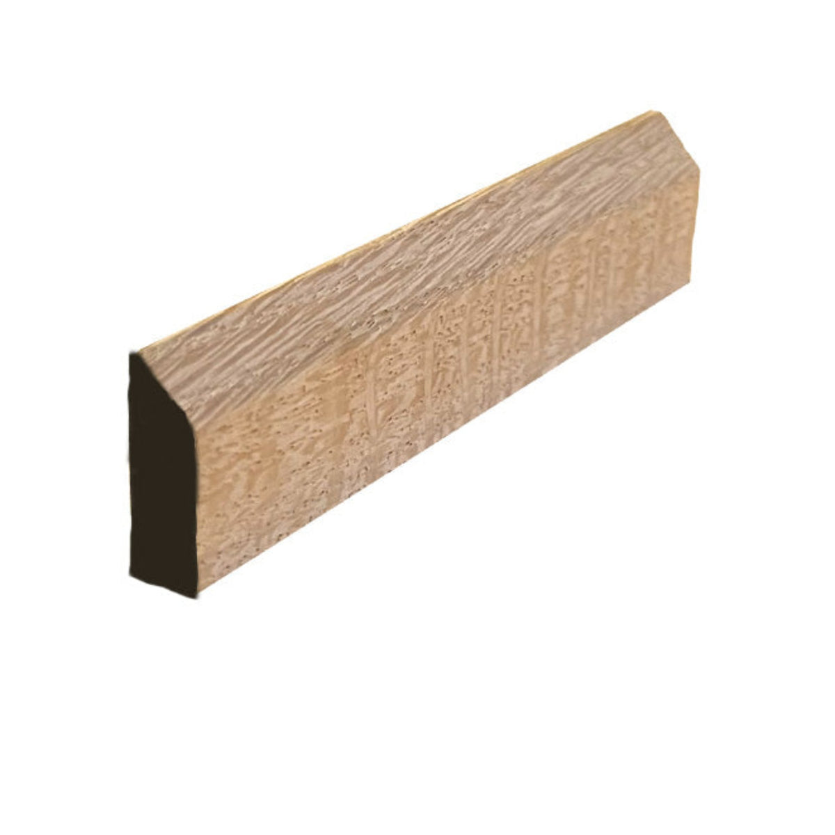 White Oak Beveled edge Baseboard Shoe Trim EWBS21-W