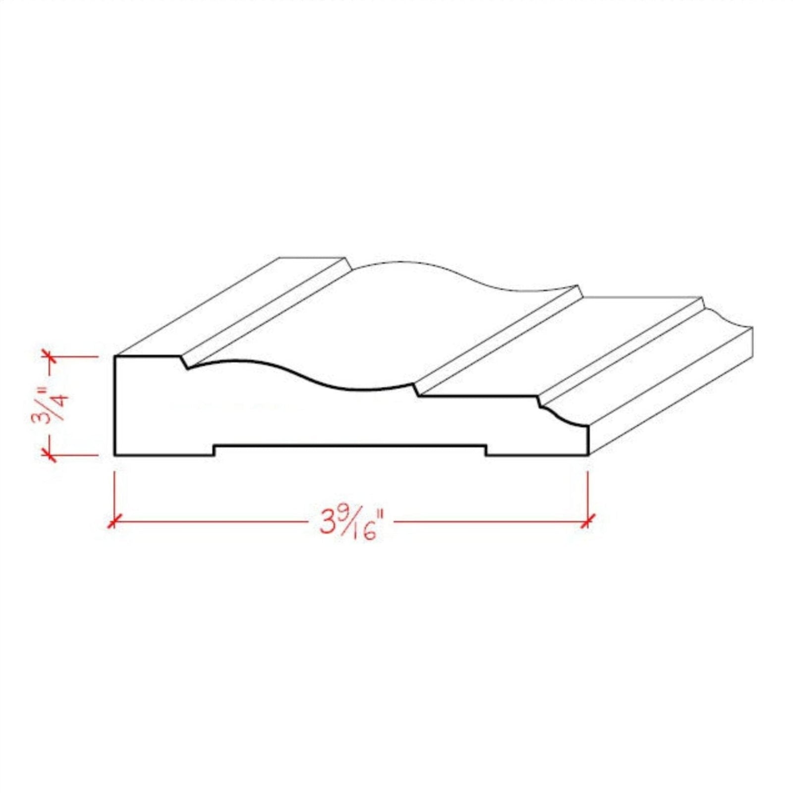 Poplar Colonial Casing Trim Molding EWCA12-P