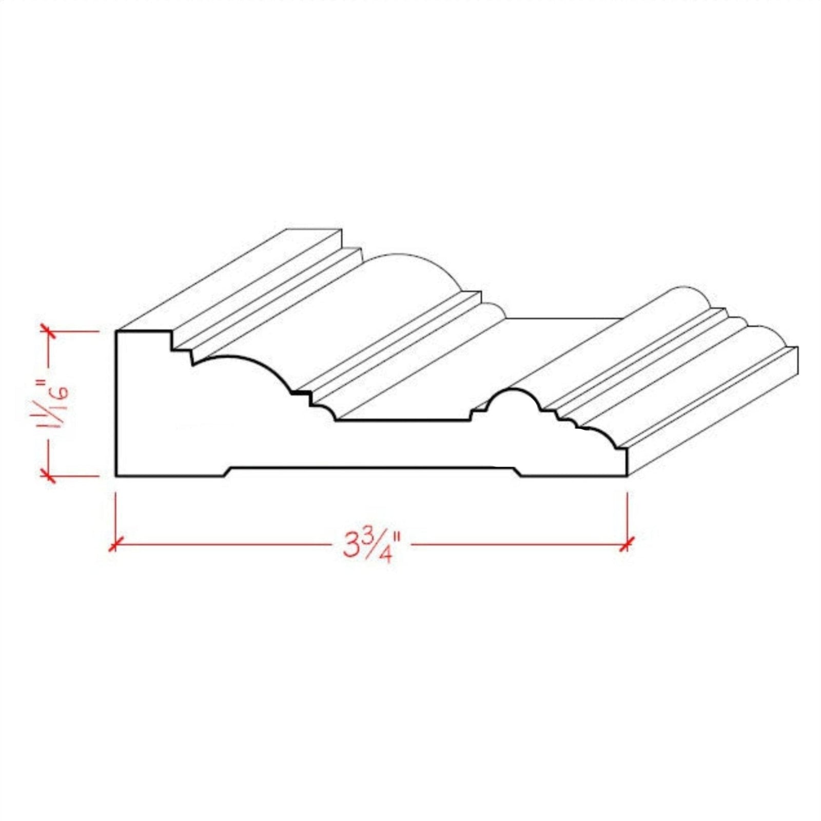 Traditional Colonial Casing Trim Molding EWCA22-P