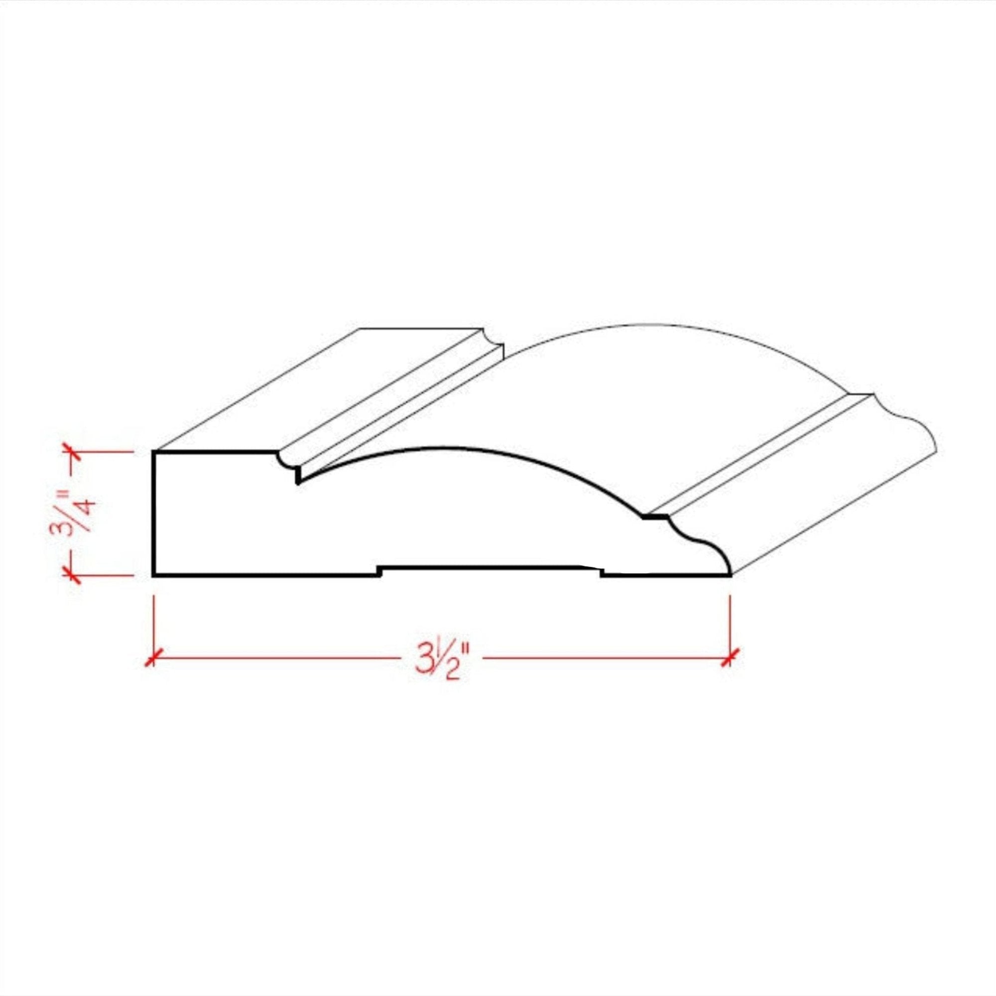 Poplar Casing Trim Molding EWCA33-P