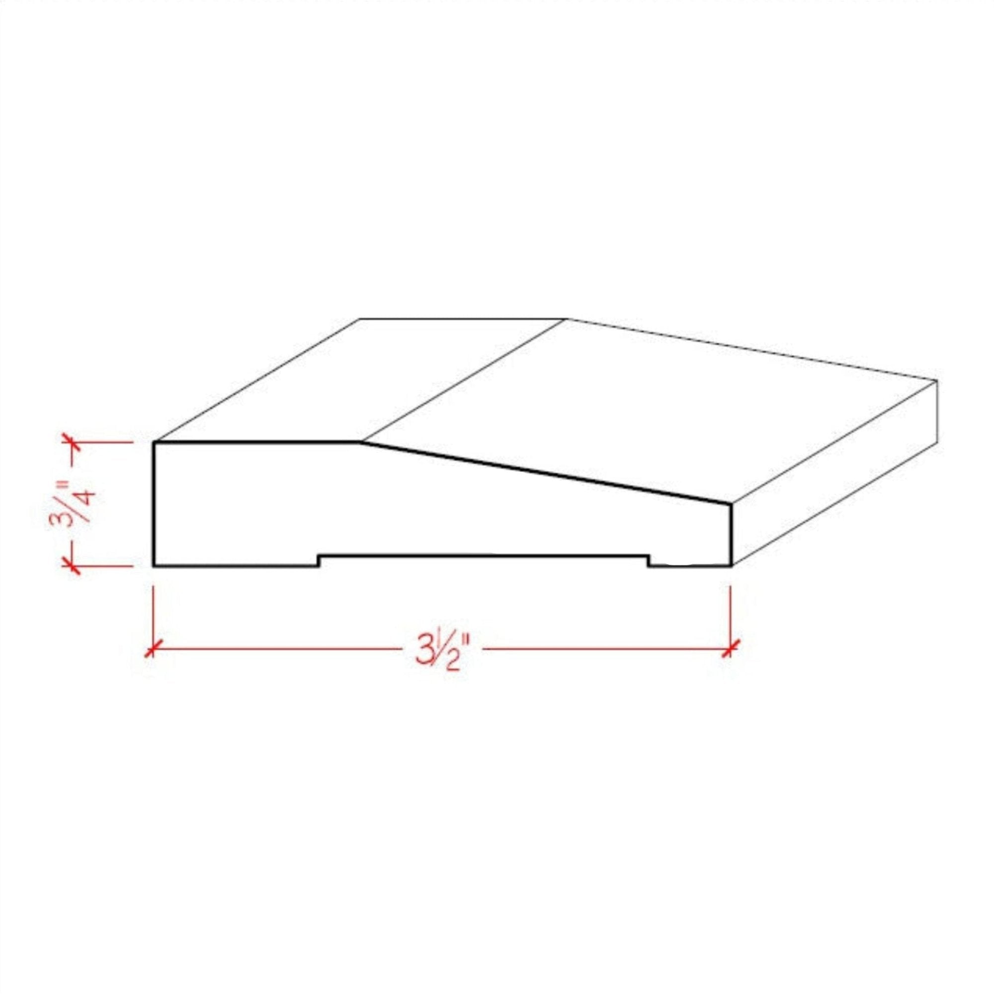 Poplar Beveled Casing Trim Moulding EWCA42-P