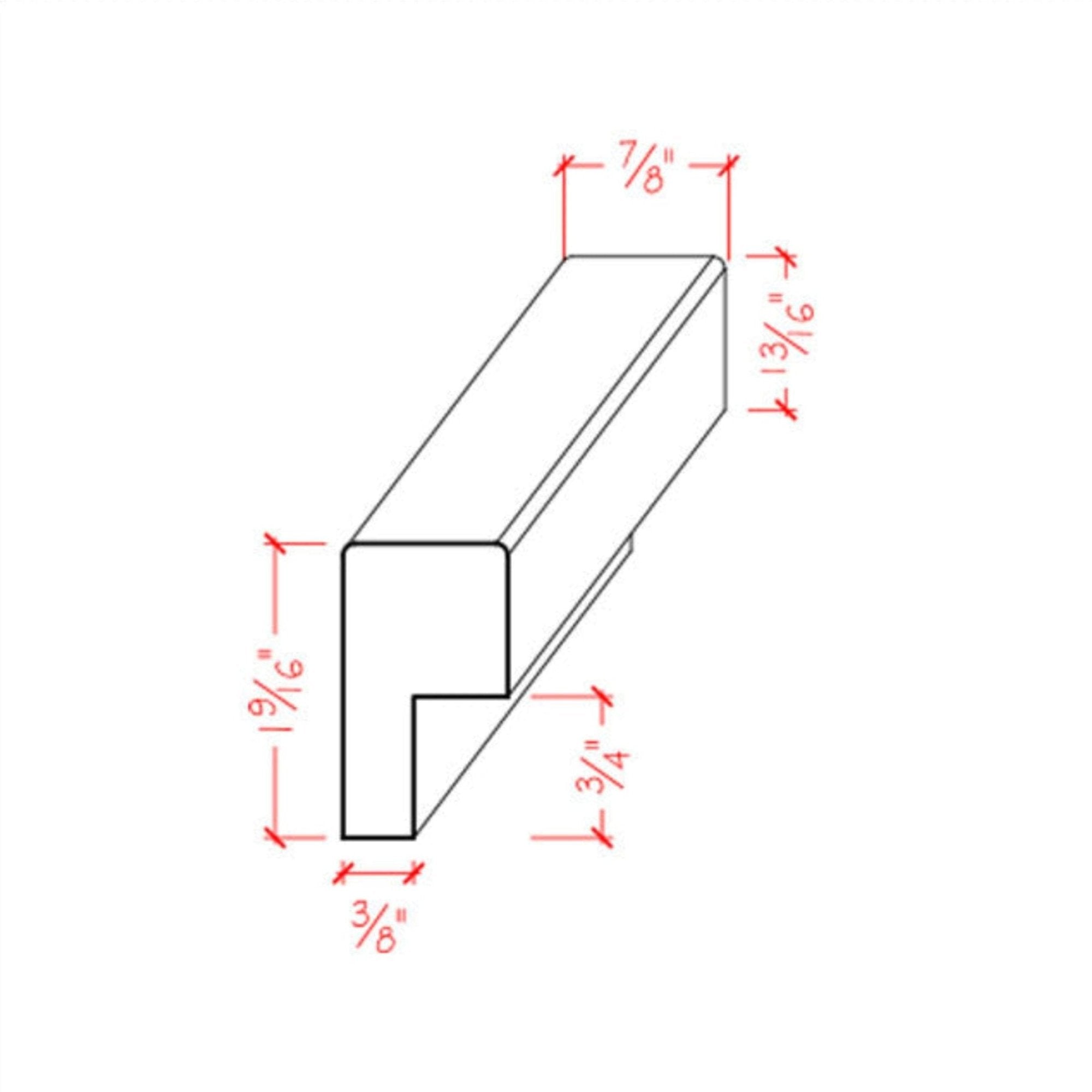 Poplar Square Casing Back Band Trim Molding EWCB15-P