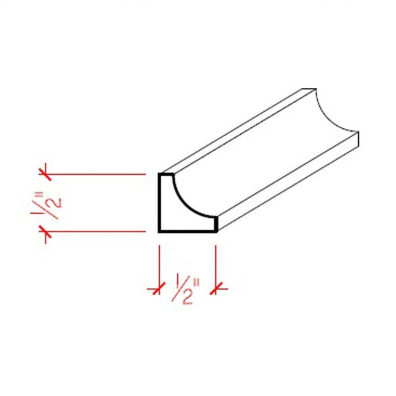 Poplar Corner cove trim molding EWCC11-P