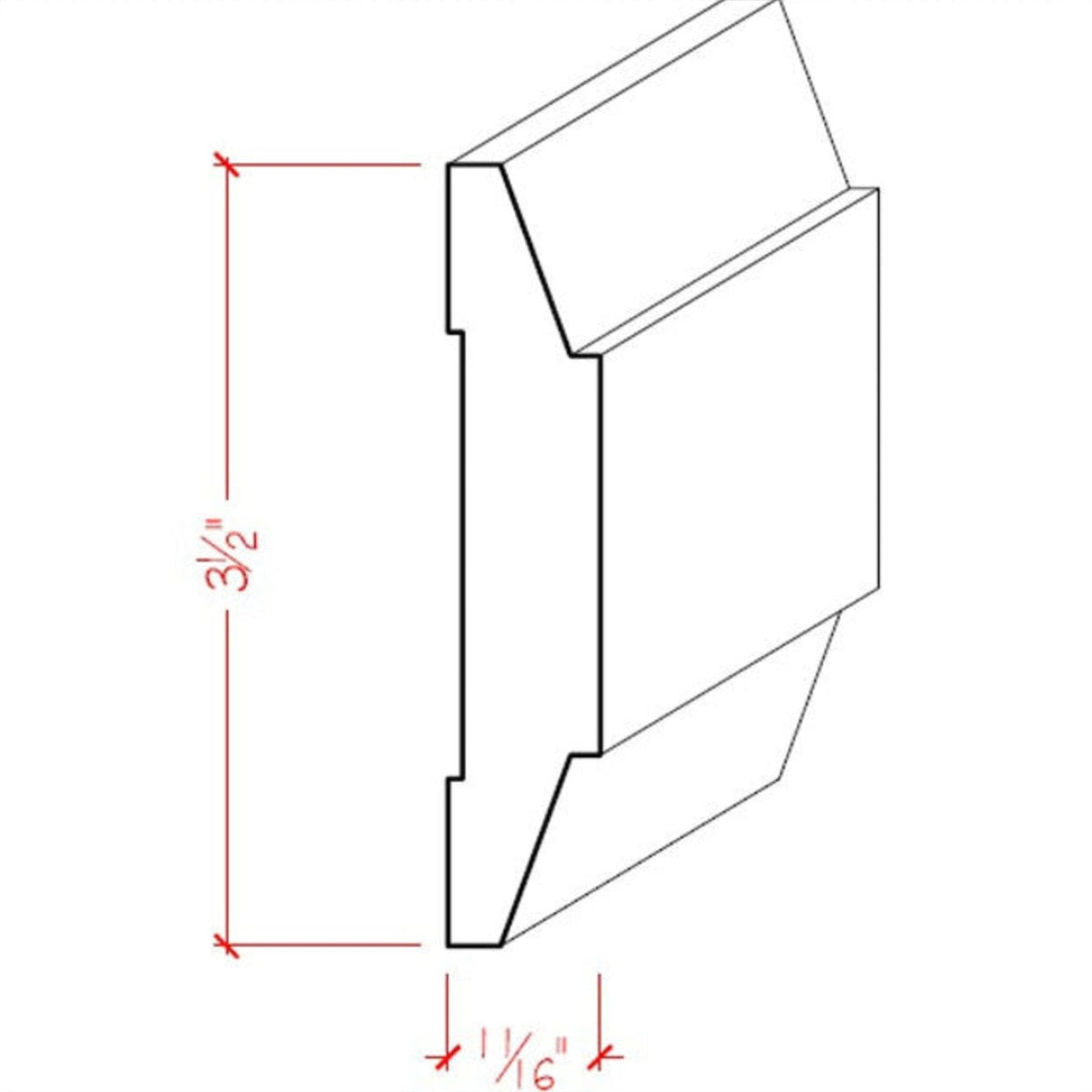 Contemporary Cahir Rail EWCH19 Line Drawing