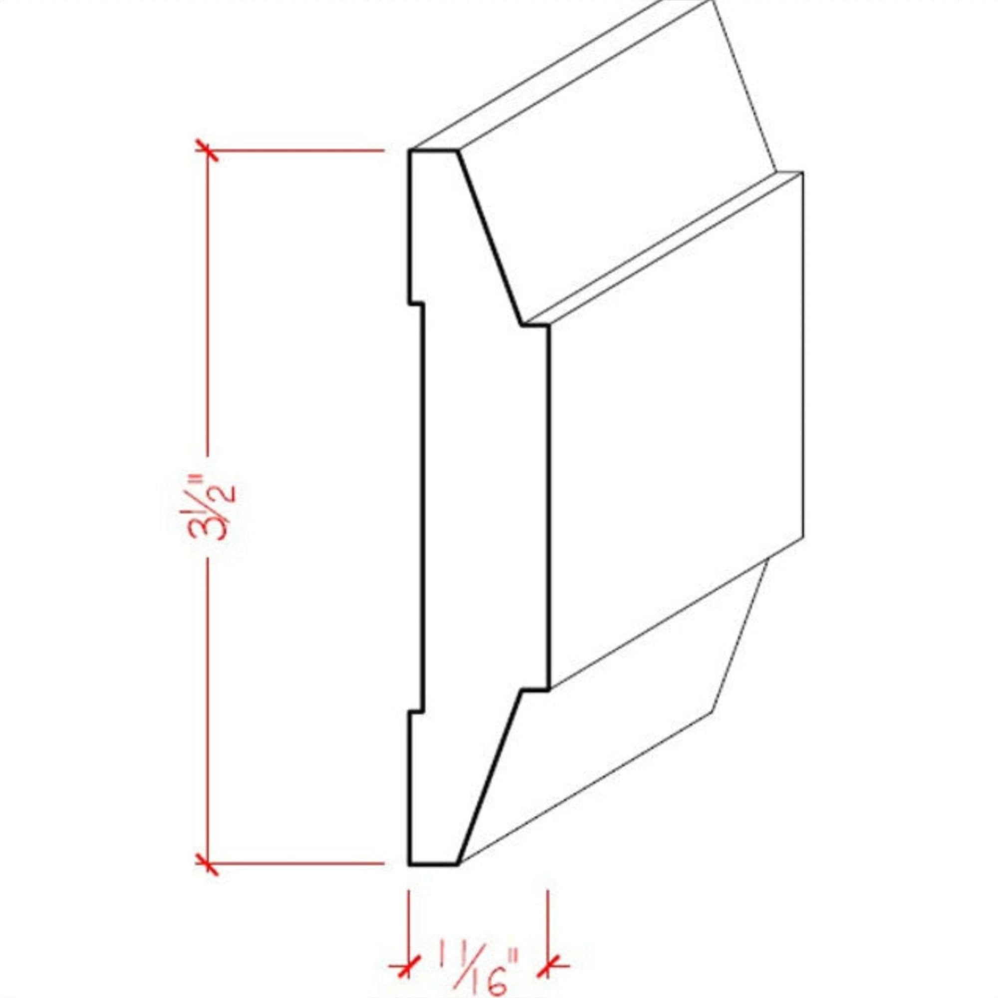 Poplar Chair Rail Trim Moulding EWCH19-P