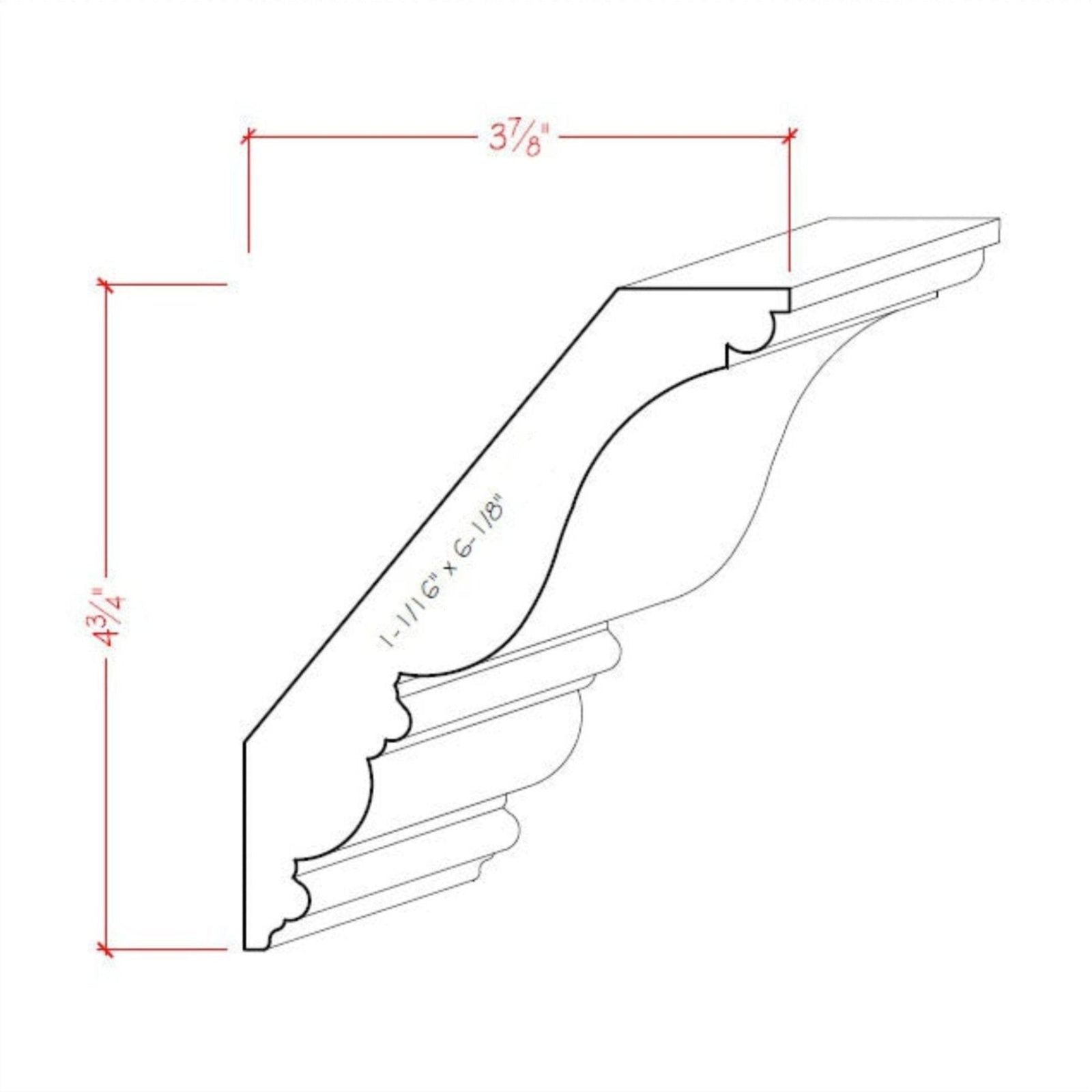 Traditional Crown Moulding Trim EWCR28-P