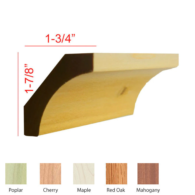 Cove Crown Molding EWCR39 Line Drawing