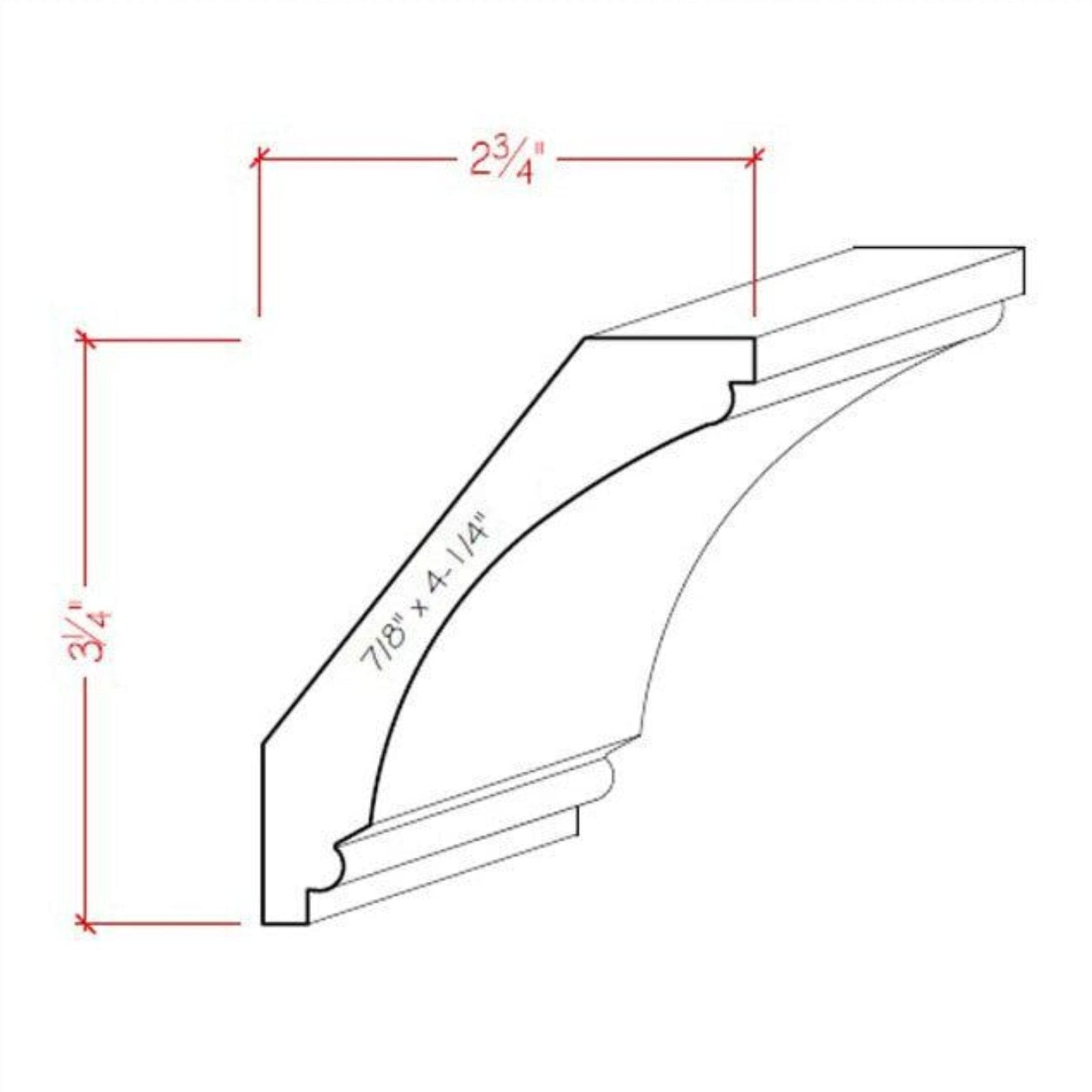 Poplar Cove Crown Moulding Trim EWCR43-P