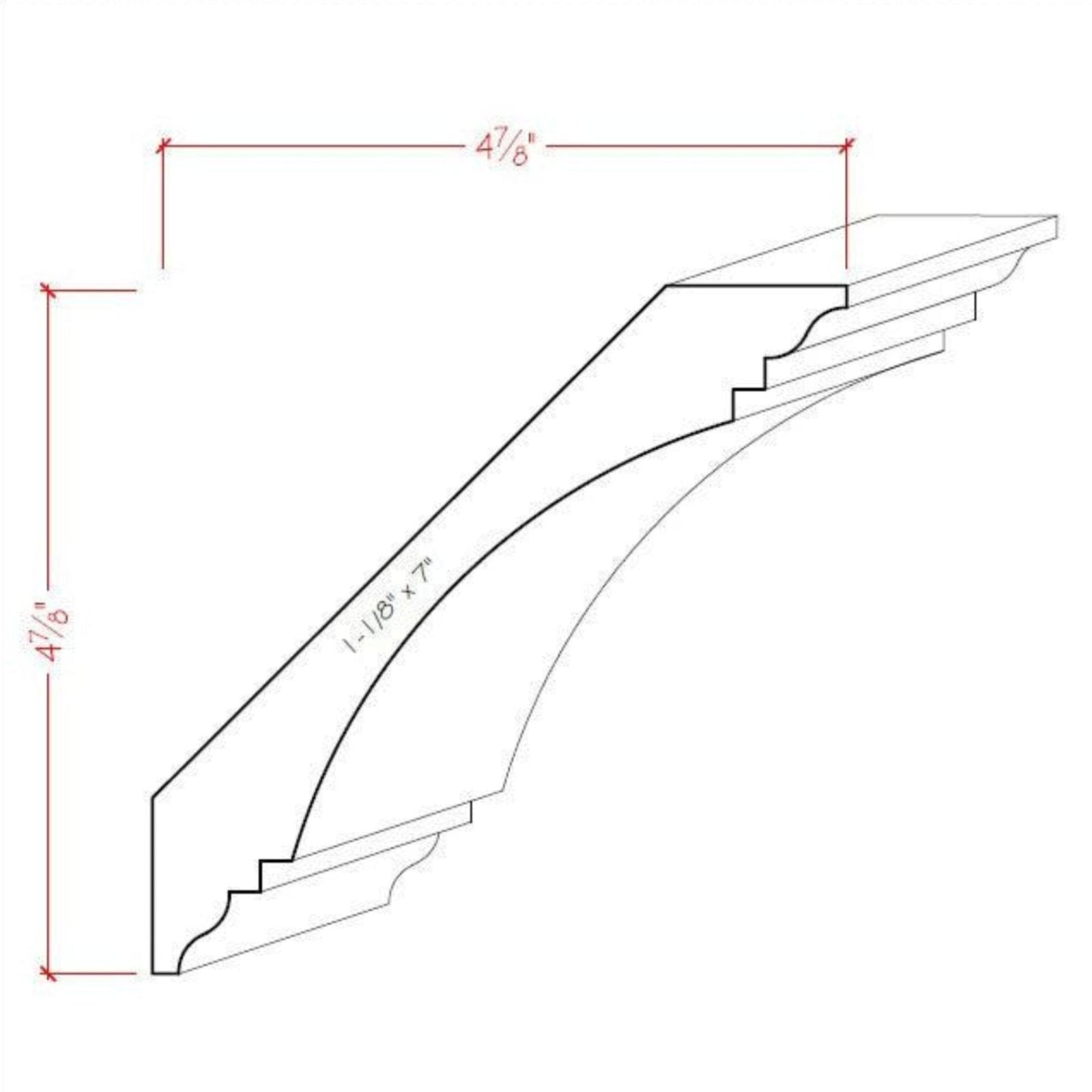 Poplar Cove Crown Moulding Trim EWCR46-P