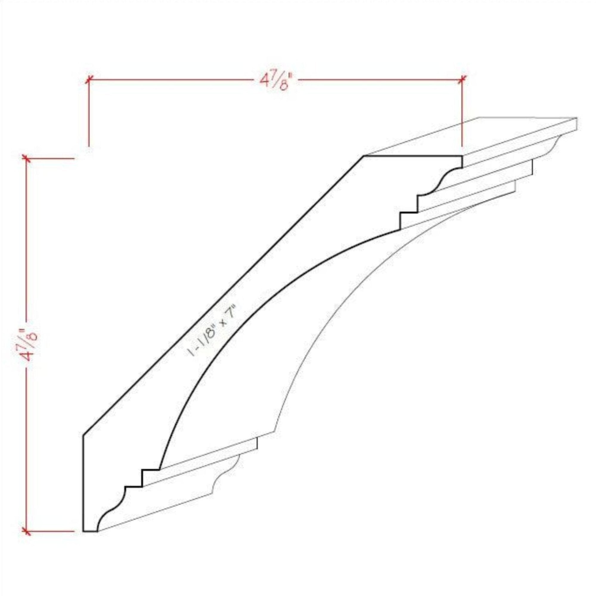 Poplar Cove Crown Moulding Trim EWCR46-P
