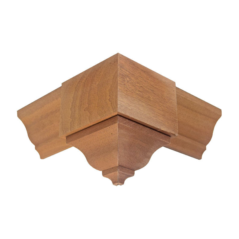 Sapele Mahogany Crown Outside Corner Block EWCR63