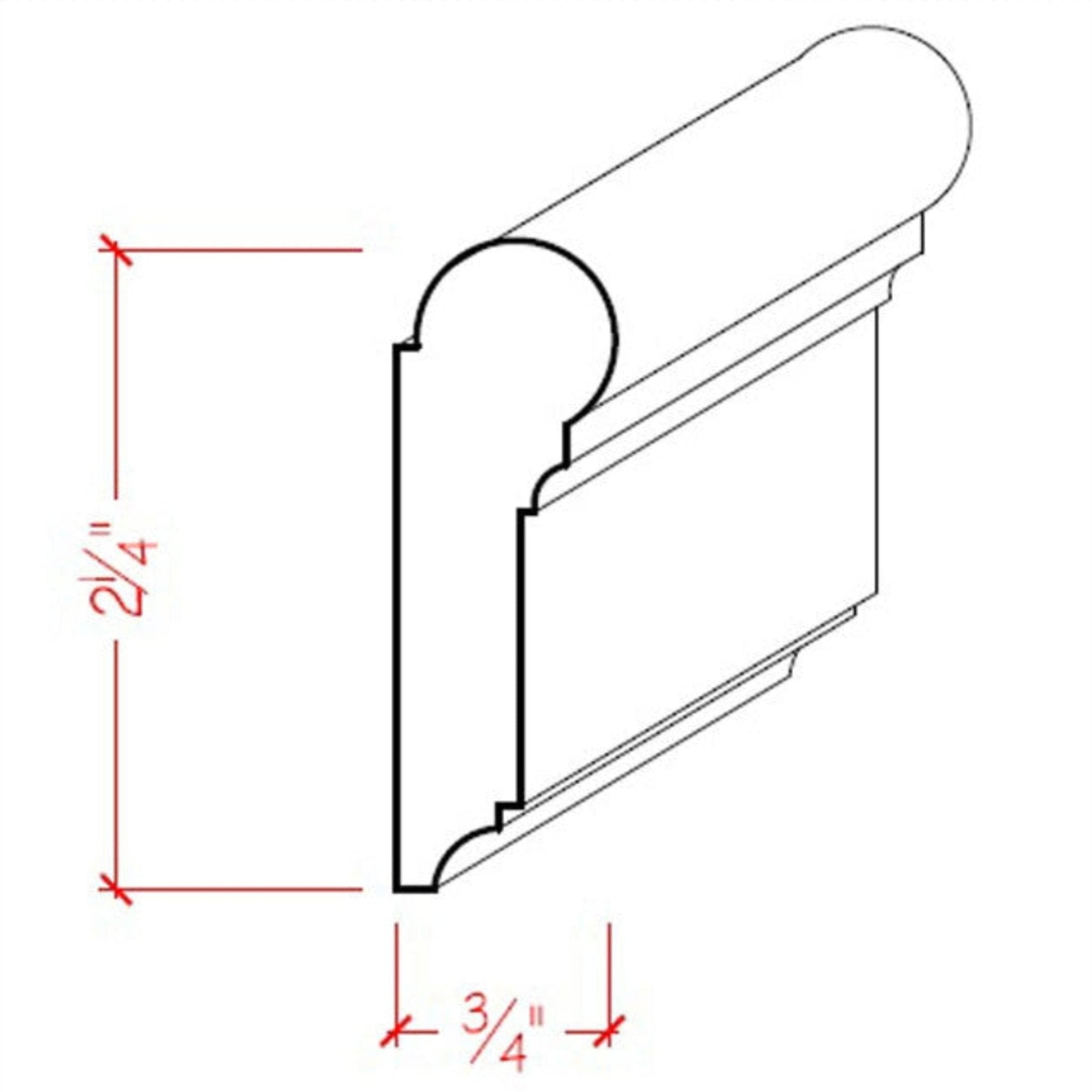 Poplar Picture Hanging Rail Moulding EWPC12-P