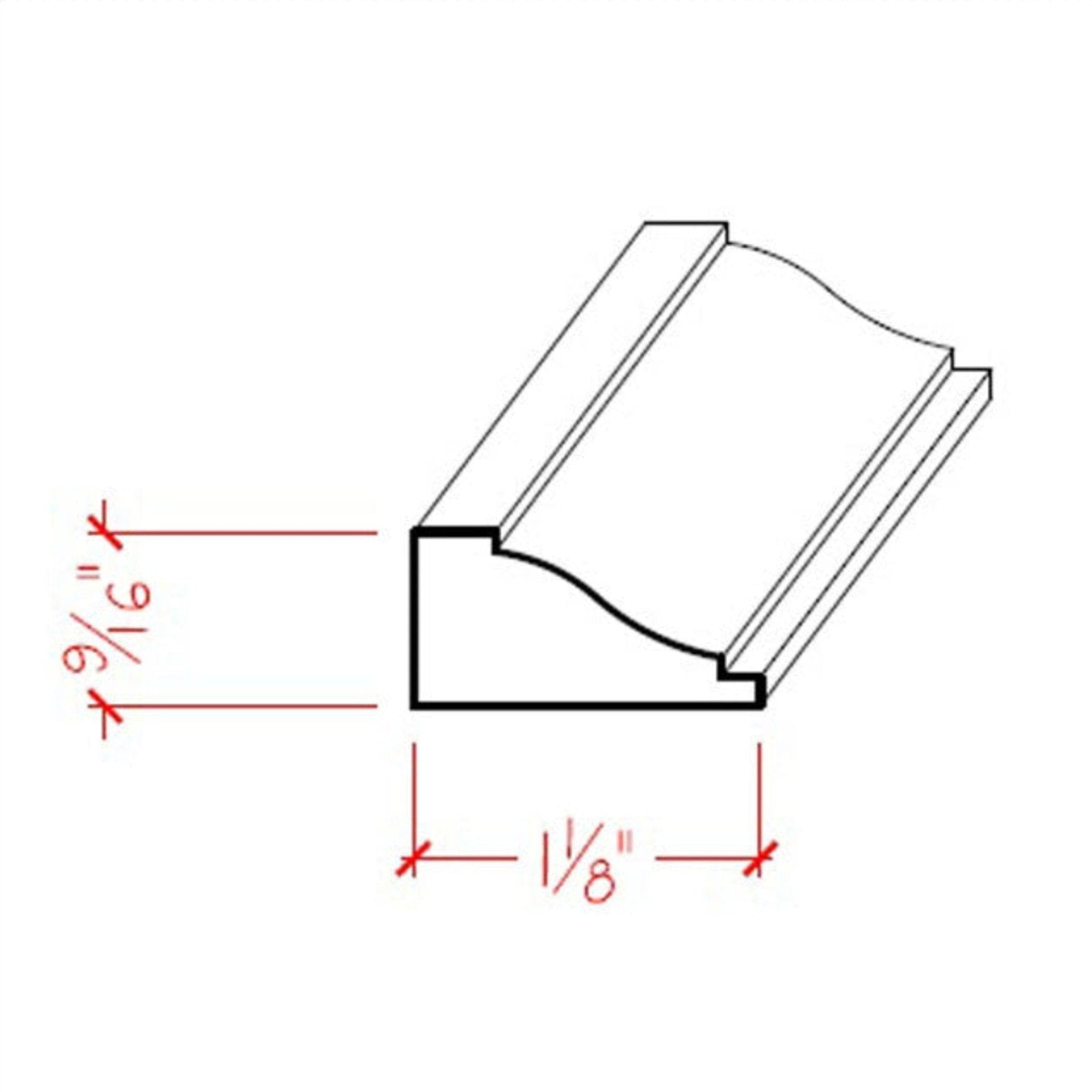 Poplar Panel Moulding Trim EWPM12-P