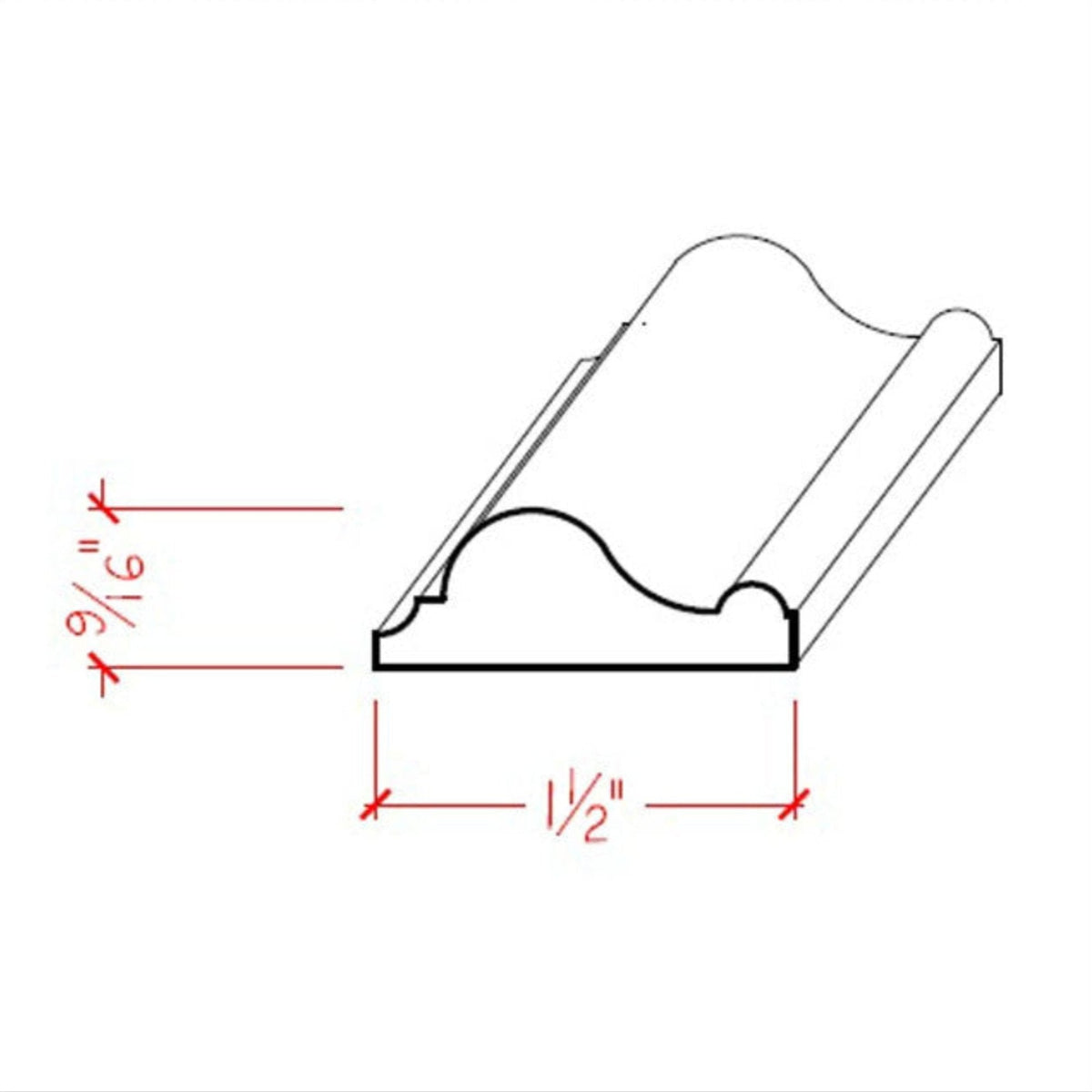 Panel Molding EWPM17 Line Drawing