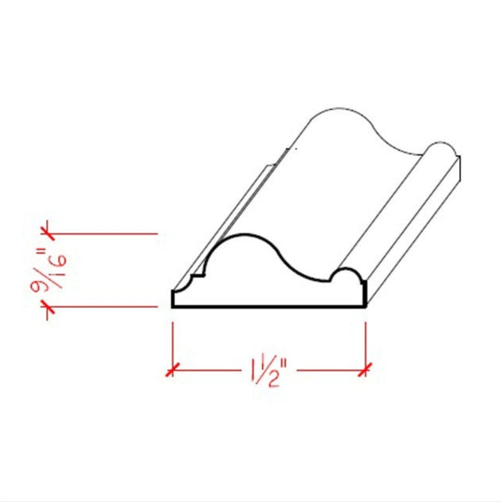 Poplar Panel Moulding Trim EWPM17-P