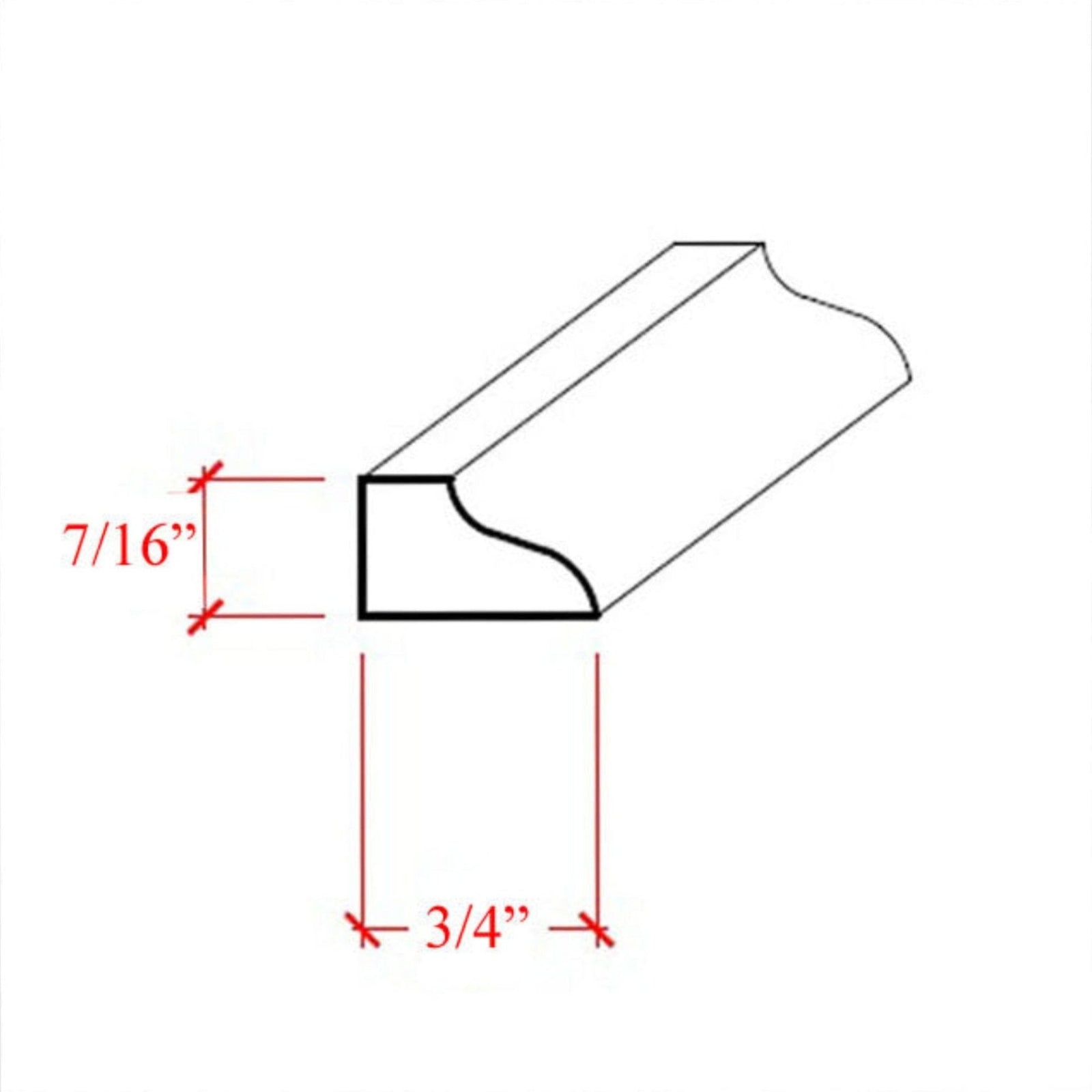 Poplar Ogee Panel Molding Trim EWPM39-P
