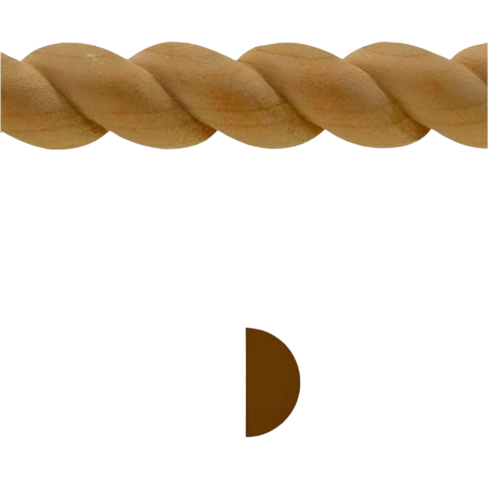 Poplar Wood Rope Molding EWRM12-P