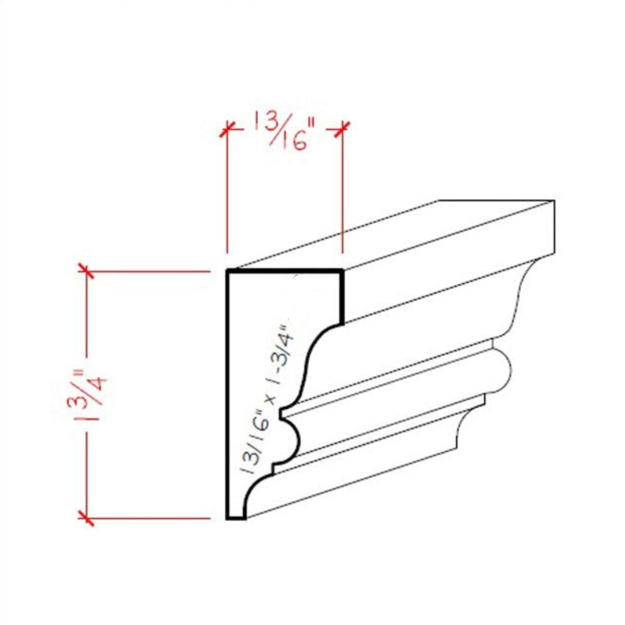 Walnut Solid Wood Crown Molding EWSC11-A