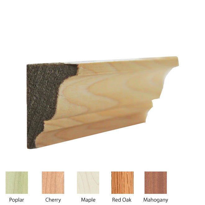 Solid Wood Crown Molding EWSC16 Line Drawing